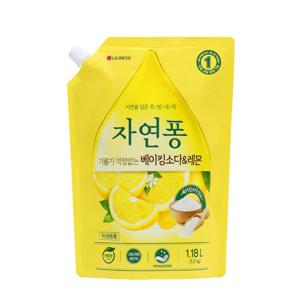 [엘지생활건강]자연퐁 기름기 걱정없는 베이킹소다레몬 1.18L