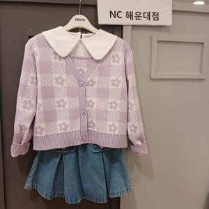 [오후]조끼와 가디건이 하나로~1석2조~플라워 가디건 세트 OHCK24152