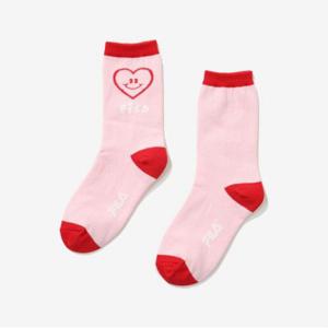 [휠라키즈] 피크닉 하트 장목 양말 (FK3SCG1001X_PIK)