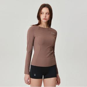 [스파이더] 여성 트레이닝 골지 긴팔 티셔츠 SPJPCNRL252WBRW