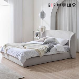 보루네오하우스 프라임 밀드 패브릭 평상형 호텔 침대 프레임 K