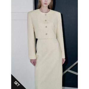 [헤레이스]마지 자켓 스커트 셋업_YMSH25SS543