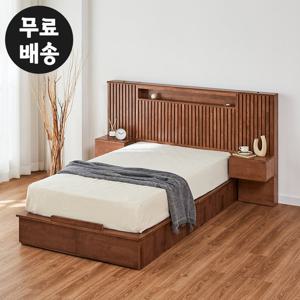 데오 원목 서랍형 침대프레임 슈퍼싱글 협탁2개(월넛)