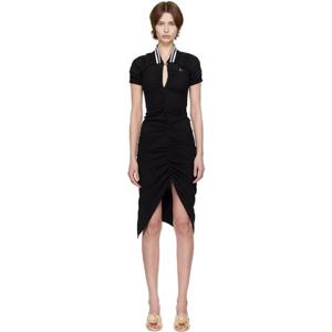 비비안웨스트우드 원피스 블랙 풀링 미디 드레스 251314F054006