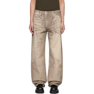 발망 청바지 베이지 루즈 핏 데님 진 251251M186000