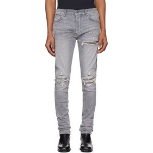 아미리 청바지 그레이 MX1 부클레 데님 진 251886M186046