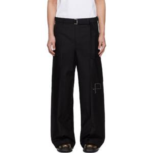 사카이 카고팬츠 블랙 WTAPS 코튼 백 새틴 카고 팬츠 251445M188004