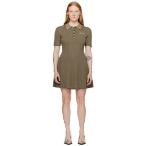 가니 원피스 베이지 자수 미니 드레스 241144F052038