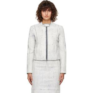 디젤 가죽재킷 화이트 이릭 가죽 재킷 242001F064001