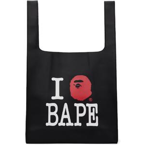 BAPE 숄더백 블랙 아이 러브 베이프 토트백 242546F048000