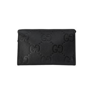 구찌 점보 GG 파우치 블랙 레더 739490-AABY0-1000
