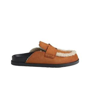 에르메스 고 뮬 스웨이드 고트스킨 셔링   베쥬 크라프트 에크류 H232865ZH10