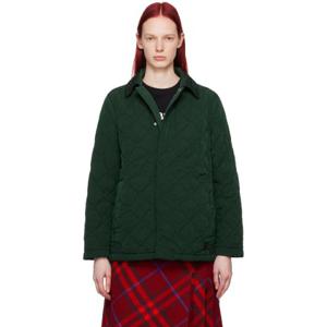 버버리 패딩 그린 퀼팅 코트 241376F061011
