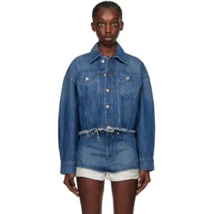 아페쎄 청자켓 인디고 블루 Natacha Ramsay Levi 세인터스 데님 재킷 241252F060007