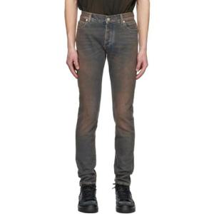 발망 청바지 블루 슬림 핏 데님 진 231251M186002