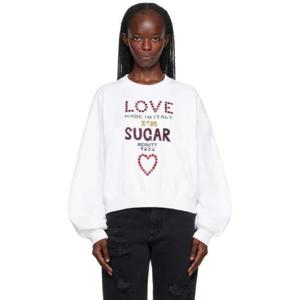 돌체앤가바나 맨투맨 화이트 크리스탈 스웨트셔츠 232003F098000