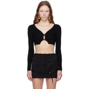 쟈크뮈스 가디건 블랙 르 파피에 르 알주 가디건 232553F095019