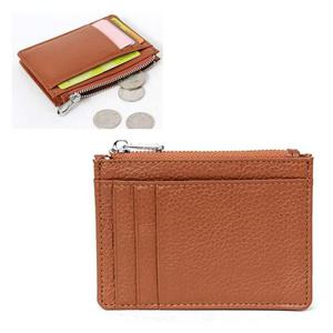 예쁜 카드 수납 지갑 홀더 가죽 케이스 라이트 브라운