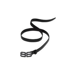 발렌시아가 BB 아워글래스 씬 벨트 크로커다일 엠보스 라인스톤 블랙 673518210NG1000