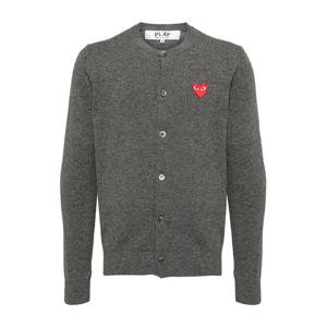 25FW 꼼데가르송 레드 하트 와펜 울 가디건 그레이 AX N007 051 3
