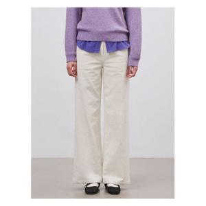 [빈폴레이디스]코듀로이 와이드핏 팬츠  아이보리 (BF4X21C310)