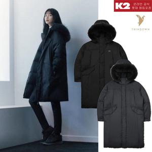K2 겨울 여성 오버핏 씬에어 롱 구스 수지 다운/패딩/거위털/KWW24560YD