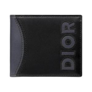 디올 지갑 딥 그레이 스무스 카프스킨 마르퀘트리 디올 시그니쳐 2ESBH027MDE-H869