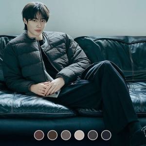 [지오다노] 남성 라운드넥 경량 퀼팅 패딩 자켓 075916