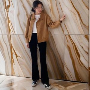 [다잇템][다잇템] 여자 검정데님 FW 나팔 슬림핏 청바지_1988540