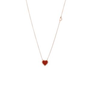 다미아니 20108939 벨에포크 홍옥수 하트 18K 핑크골드 목걸이