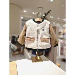 블루독베이비 10 25FW겨울신상 (BE)컬러매치 FUR 점퍼 (145C1411303)