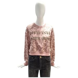 [페이지플린]레오파드 비쥬 장식 맨투맨 티셔츠 F5CTS507