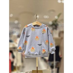 블루독베이비 10 24FW이월 (BL)베어 드랍숄더 스웨트셔츠 (44C14334040)