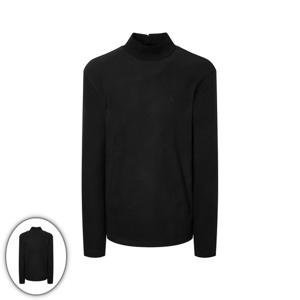 [헤지스골프] 남성 자카드 긴팔 목 폴라 티셔츠 블랙 HUTS5D715BK