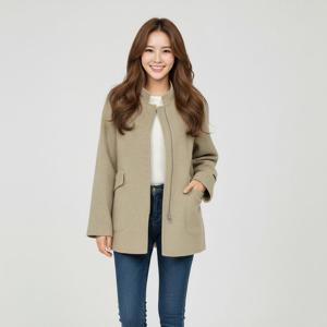 [꼼빠니아][꼼빠니아]나그랑 하프넥 오버핏 코트-CW22CO3601452C