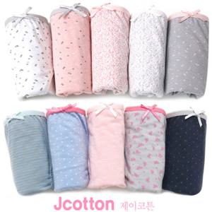 부드러운 빅사이즈 요일 밴드 면팬티 5매세트