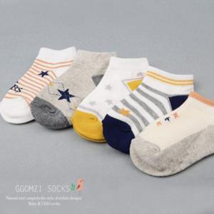 [꼼지]Y스타믹스커즈(5족세트) 유아양말/스니커즈/양말세트/아기양말/신생아양말/여아양말/남아양말