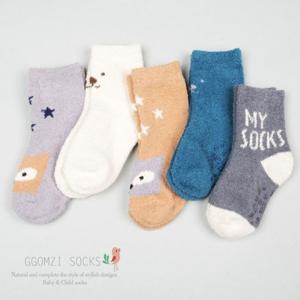 [꼼지]J수면피터(5족)세트/수면양말/유아양말/겨울양말/유아동/양말세트/아기양말/신생아양말/유아