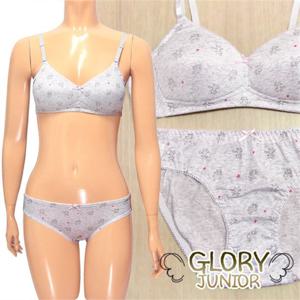 [고아라]75AA~85AA/주니어2단계 풀컵 면브라팬티2종(GLB1324)