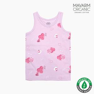 마밤오가닉 면스판 아동속옷 여아동런닝 퍼플러브레터