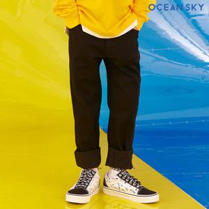 [오션스카이] [썸머팬츠]남아 블랙 원워싱 뉴슬림 데님 팬츠-BBJB2303C03