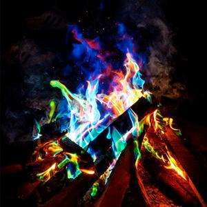 레인보우 컬러 오로라 불꽃 캠핑 불멍 가루