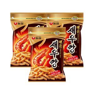 농심 매운새우깡 400g x 3개 /대용량 간식 지퍼팩보관
