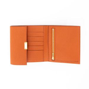 에르메스 클릭 12 가죽 중지갑 오렌지 H073508CK