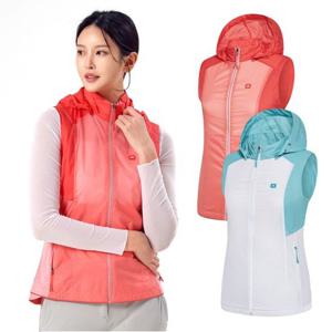 콜핑 배색 스판 방풍 냉감 여성 여름 등산조끼