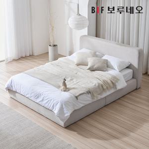 보루네오하우스 프라임 멜드 패브릭 평상형 호텔 침대 프레임 Q
