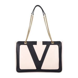 발렌티노 시그니처 V로고 비바 슈퍼스타 미디엄 토트백 6W2B0R1