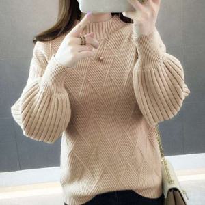 [올리비에스클로젯]벌룬소매 반목 니트_O2411KN166D