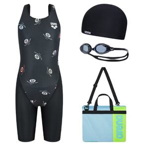 [아레나] 무빙 여아동 4부 반신 수영복키트 A4BG1KG05BLK