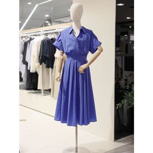 SOUP 숲 뒷트임 포인트 롱 반팔 원피스 (SB5OP32)